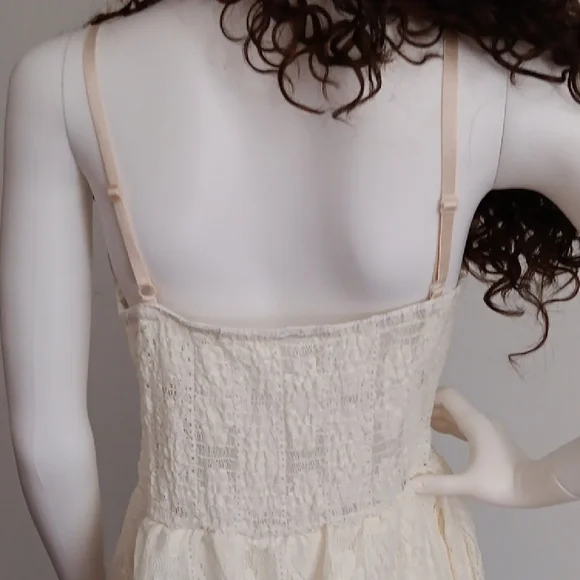 NWOT Beige Lace Spaghetti Strap Sundress - Picture 9 of 11